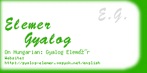 elemer gyalog business card